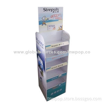 Promotional POP floor displays, two-sided, suitable for medicine, strepsils, can be customized